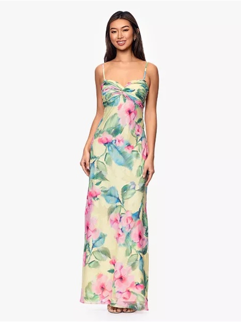 XSCAPE Women’s Floral Print Maxi Dress